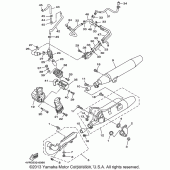 Схема узла: Выхлопная система Yamaha XVS650 V-Star Classic
