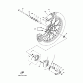 Схема узла: Переднее колесо Yamaha TTR110 TT-R110