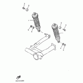 Схема вузла: Задня підвіска Yamaha VMX12 V-MAX