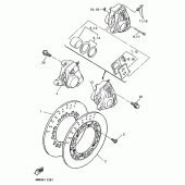 Схема узла: Передний тормоз Yamaha XJ900 Diversion