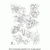 Схема узла: Крышки картера (1) Yamaha XVS1300 V-Star