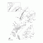 Схема вузла: Бічна кришка Yamaha YZ450F YZ450F
