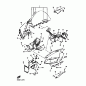 Схема вузла: Облицювальні елементи 1 Yamaha YZF-R6/ YZF600 R6 RaceBase