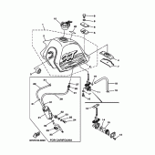 Схема узла: Топливный бак Yamaha XT350 XT350