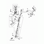 Схема вузла: Задній гальмівний циліндр Yamaha YZF-R25