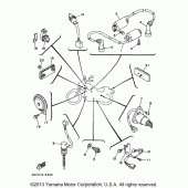 Схема вузла: Електроустаткування (2) Yamaha XV250 Virago