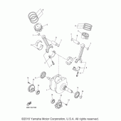 Схема узла: Коленчатый вал и Поршень Yamaha XVS1300 V-Star Deluxe