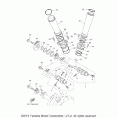 Схема вузла: Розподільний вал та Ланцюг ГРМ Yamaha XV1900 Raider