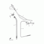 Схема вузла: Кермо та Тросики Yamaha WR400F