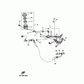 Схема вузла: Задній гальмівний циліндр Yamaha YZF-R125
