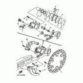 Схема узла: Задний тормозной суппорт Yamaha YZ250 YZ250