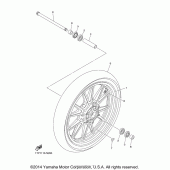Схема вузла: Переднє колесо Yamaha XVS950 Bolt R-Spec