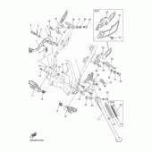 Схема вузла: Підніжки та Підставка Yamaha WR250 WR250R