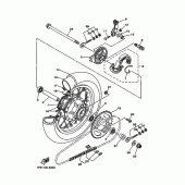 Схема вузла: Заднє колесо Yamaha TTR50 TT-R50