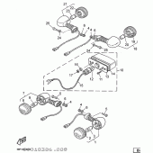 Схема вузла: Мигалка - ліцензійна фара Yamaha WR400F