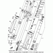 Схема узла: Вилка передней оси Yamaha WR250 WR250Z
