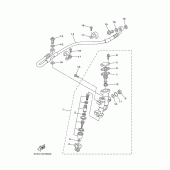 Схема узла: Задний тормозной цилиндр Yamaha YZ250 YZ250