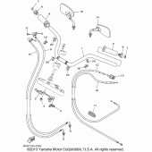 Схема вузла: Кермо та Тросики Yamaha XVS1100 V-Star Classic