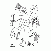 Схема вузла: Електроустаткування 2 Yamaha XV1100 Virago Special