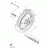 Схема вузла: Переднє колесо Yamaha XJ900 Diversion