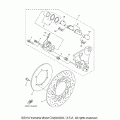 Схема вузла: Задній гальмівний супорт Yamaha XV1900 Raider S