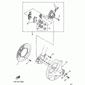Схема вузла: Передній гальмівний супорт Yamaha WR250 WR250Z
