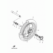 Схема вузла: Переднє колесо Yamaha FZ10/MTN1000 MT-10 SP