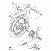 Схема вузла: Заднє колесо Yamaha YZF1000R Thunderace