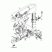 Схема вузла: Вихлопна система Yamaha XV1900 Midnight Star