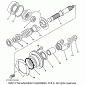 Схема вузла: Проміжна передача Yamaha XVS650 V-Star Custom