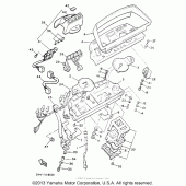 Схема узла: Панель приборов Yamaha XVZ1300 Venture Royale