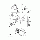 Схема вузла: Електроустаткування 2 Yamaha DT125 DT125R