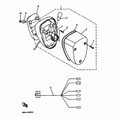 Схема узла: Задний фонарь (Стоп-сигнал) Yamaha XVZ1300 Royal Star