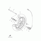 Схема узла: Переднее колесо Yamaha XP500 T-MAX