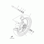 Схема узла: Переднее колесо Yamaha XV1700 Road Star Warrior