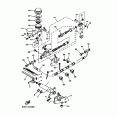 Схема вузла: Задній гальмівний циліндр Yamaha XV1700 Road Star