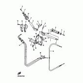 Схема вузла: Кермо та Тросики Yamaha YZF-R1 R1