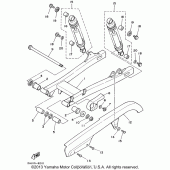 Схема узла: Задний рычаг и Подвеска Yamaha XV250 Virago