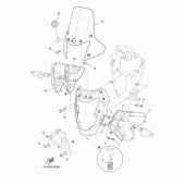 Схема вузла: Лицювальні елементи Yamaha XT660 XT660Z Tenere