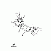 Схема вузла: Пульт управління рульовий та Важель Yamaha TTR110 TT-R110