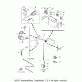 Схема узла: Электрооборудование (2) Yamaha XV1900 Roadliner S