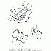 Схема вузла: Кришки картера (1) Yamaha WR500Z