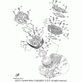 Схема вузла: Головка циліндра Yamaha XV1600 Midnight Star