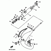 Схема вузла: Вихлопна система Yamaha WR200R