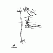 Схема вузла: Передній гальмівний циліндр Yamaha XV125 Virago