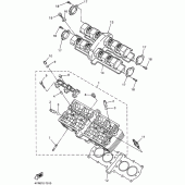 Схема узла: Головка цилиндра Yamaha FZ400