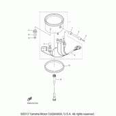 Схема узла: Панель приборов Yamaha XVS650 V-Star Midnight Custom