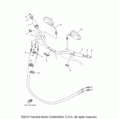 Схема вузла: Кермо та Тросики Yamaha XV1900 Raider