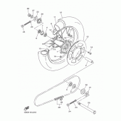 Схема вузла: Заднє колесо Yamaha WR450F