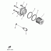 Схема узла: Масляный фильтр Yamaha XV1100 Virago